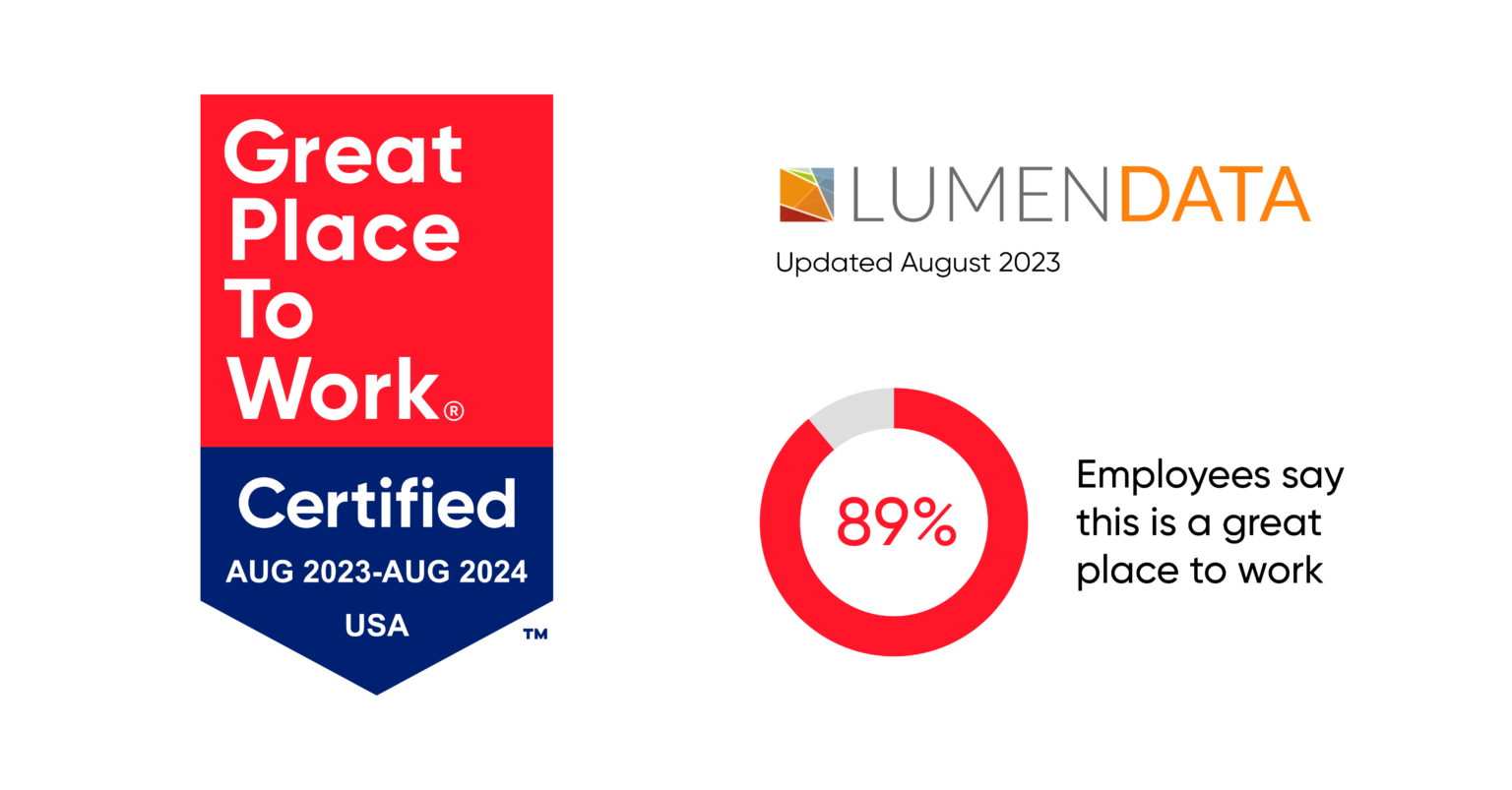 LumenData Inc Is Now Great Place to Work-Certified