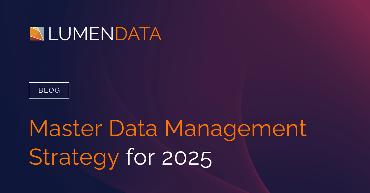 Master Data Management Strategy roadmap for 2025