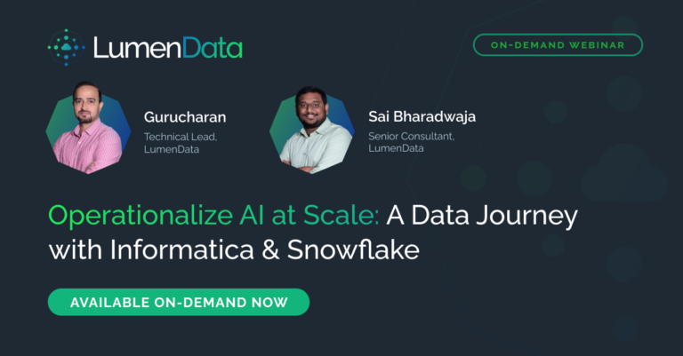 Operationalize AI at Scale with Informatica & Snowflake | LumenData